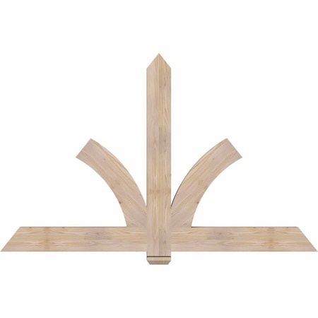 Ekena Millwork Redmond Smooth Timber Gable Bracket, Douglas Fir, 72"W x 45"H x 3 1/2"D x 5 1/2"F, 15/12 Pitch GBW072X45X0406RED00SDF